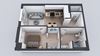 Kado NW One Bedroom One Bathroom A2A Floor Plan Kado NW One Bedroom One Bathroom A2A Floor Plan